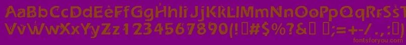 DwellersNice Font – Brown Fonts on Purple Background