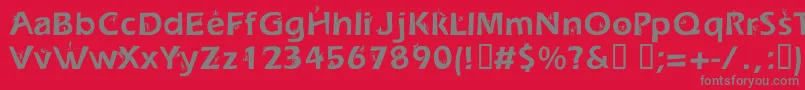 Czcionka DwellersNice – szare czcionki na czerwonym tle
