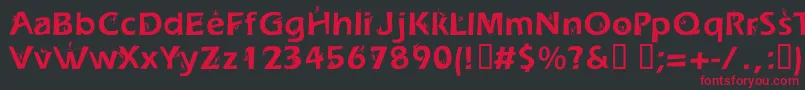DwellersNice Font – Red Fonts on Black Background