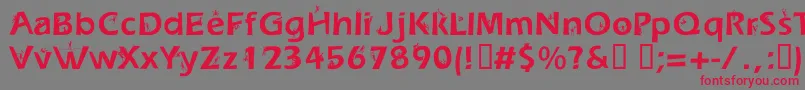 DwellersNice Font – Red Fonts on Gray Background