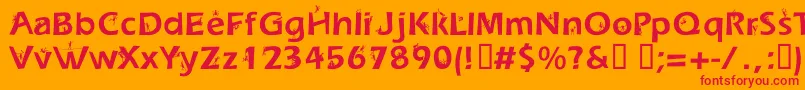 DwellersNice Font – Red Fonts on Orange Background