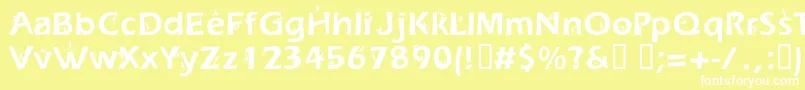 DwellersNice Font – White Fonts on Yellow Background