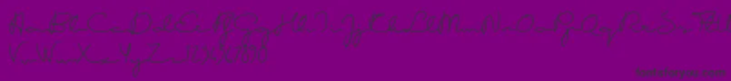 GoodKarmaDemo-Schriftart – Schwarze Schriften auf violettem Hintergrund