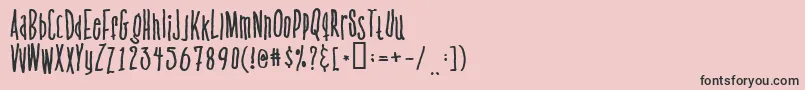 Venusflytrapandthebug Font – Black Fonts on Pink Background