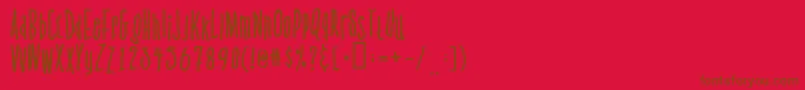 Venusflytrapandthebug Font – Brown Fonts on Red Background