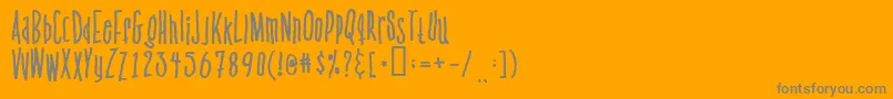 フォントVenusflytrapandthebug – オレンジの背景に灰色の文字