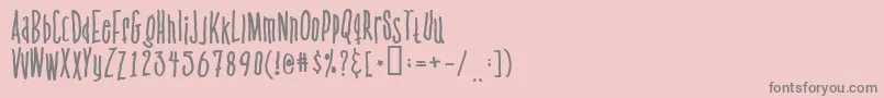 Venusflytrapandthebug-Schriftart – Graue Schriften auf rosa Hintergrund