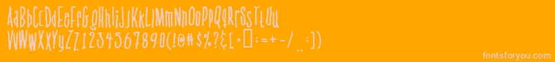 Venusflytrapandthebug Font – Pink Fonts on Orange Background