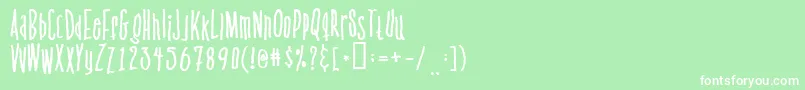 Venusflytrapandthebug Font – White Fonts on Green Background