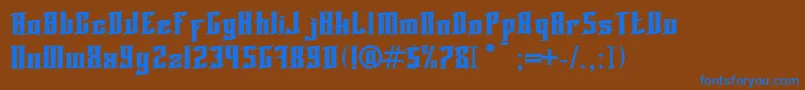 Blnktaperlucker Font – Blue Fonts on Brown Background