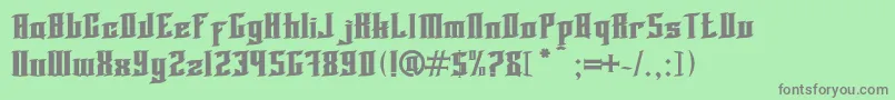 Blnktaperlucker Font – Gray Fonts on Green Background