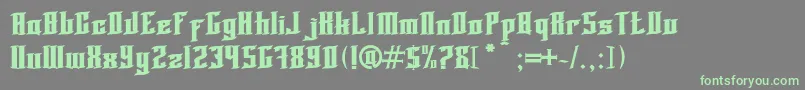 Blnktaperlucker Font – Green Fonts on Gray Background
