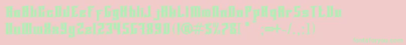 Blnktaperlucker Font – Green Fonts on Pink Background