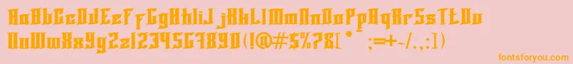 Blnktaperlucker Font – Orange Fonts on Pink Background