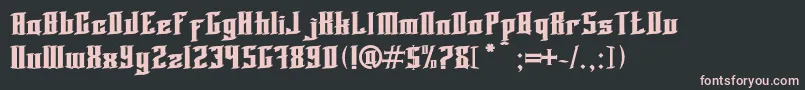 Blnktaperlucker Font – Pink Fonts on Black Background