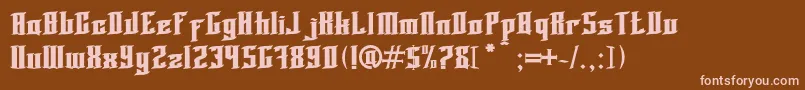 Blnktaperlucker Font – Pink Fonts on Brown Background