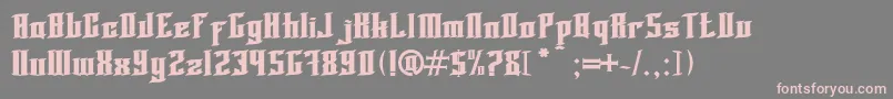 Blnktaperlucker Font – Pink Fonts on Gray Background
