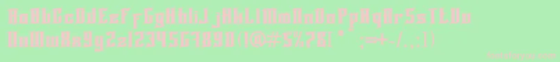 Blnktaperlucker Font – Pink Fonts on Green Background