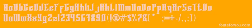 Blnktaperlucker Font – Pink Fonts on Orange Background