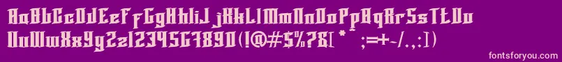 Blnktaperlucker Font – Pink Fonts on Purple Background