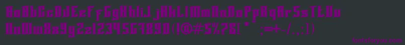 Blnktaperlucker Font – Purple Fonts on Black Background