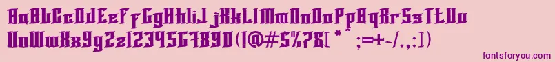 Blnktaperlucker Font – Purple Fonts on Pink Background