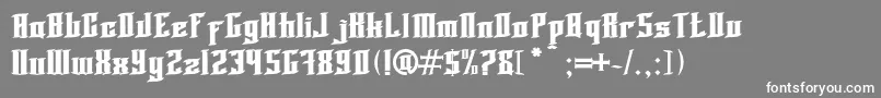 フォントBlnktaperlucker – 灰色の背景に白い文字