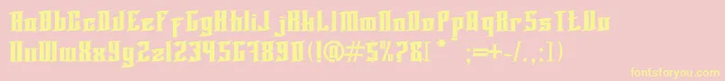 Blnktaperlucker Font – Yellow Fonts on Pink Background