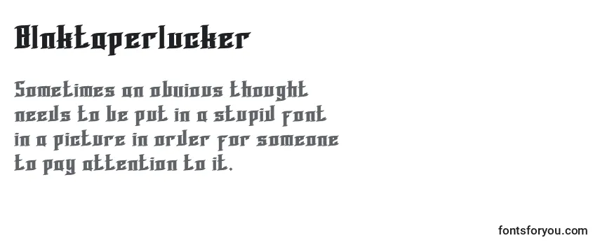Шрифт Blnktaperlucker