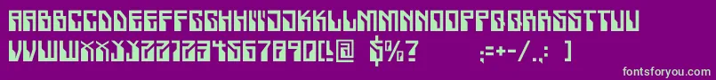 Crackwhore Font – Green Fonts on Purple Background