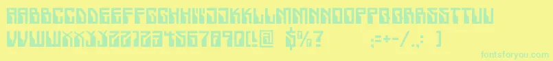 Crackwhore Font – Green Fonts on Yellow Background