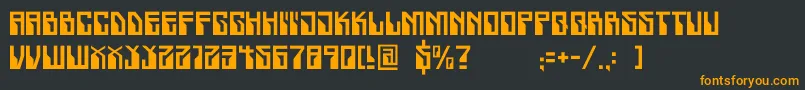 フォントCrackwhore – 黒い背景にオレンジの文字