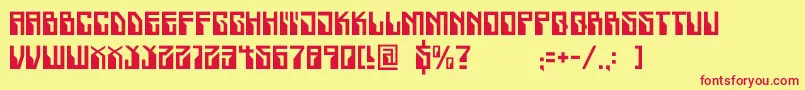 Crackwhore Font – Red Fonts on Yellow Background