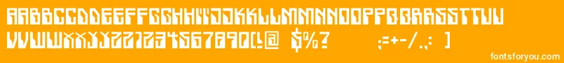 Crackwhore Font – White Fonts on Orange Background