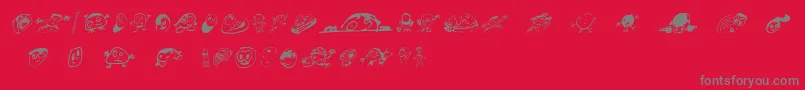 フォントSwatbats1 – 赤い背景に灰色の文字