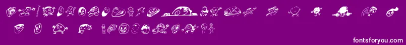 Swatbats1 Font – White Fonts on Purple Background