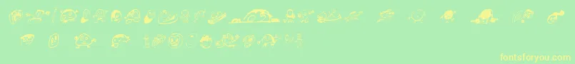 Czcionka Swatbats1 – żółte czcionki na zielonym tle