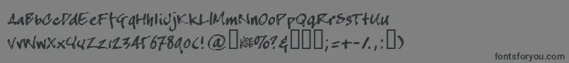 Шрифт Crapj – чёрные шрифты на сером фоне