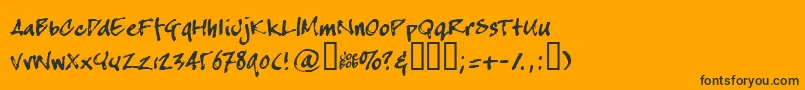 Crapj Font – Black Fonts on Orange Background