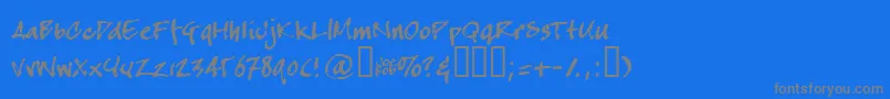 More about Crapj Font Crapj Font – Gray Fonts on Blue Background