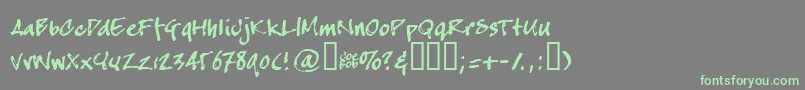 Шрифт Crapj – зелёные шрифты на сером фоне