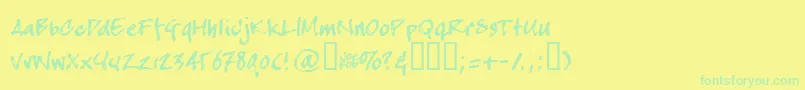 More about Crapj Font Crapj Font – Green Fonts on Yellow Background