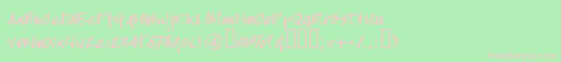 Crapj Font – Pink Fonts on Green Background