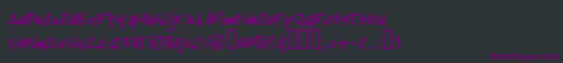 Weitere Informationen zur Crapj-Schriftart Crapj-Schriftart – Violette Schriften auf schwarzem Hintergrund