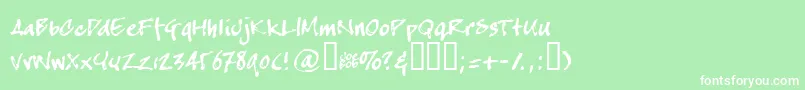 Crapj Font – White Fonts on Green Background