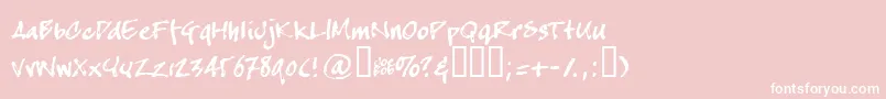 Crapj Font – White Fonts on Pink Background
