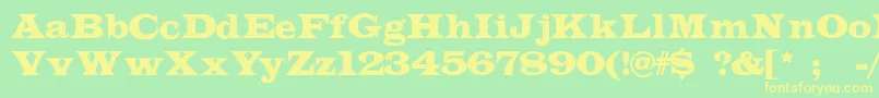 Indubitably Font – Yellow Fonts on Green Background