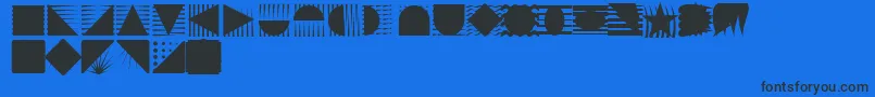 フォントInstlogo – 黒い文字の青い背景