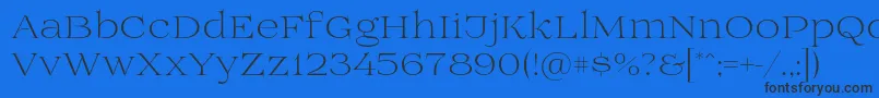 Prida01light Font – Black Fonts on Blue Background