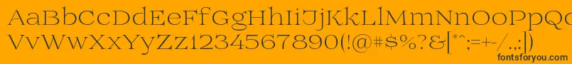 Prida01light Font – Black Fonts on Orange Background